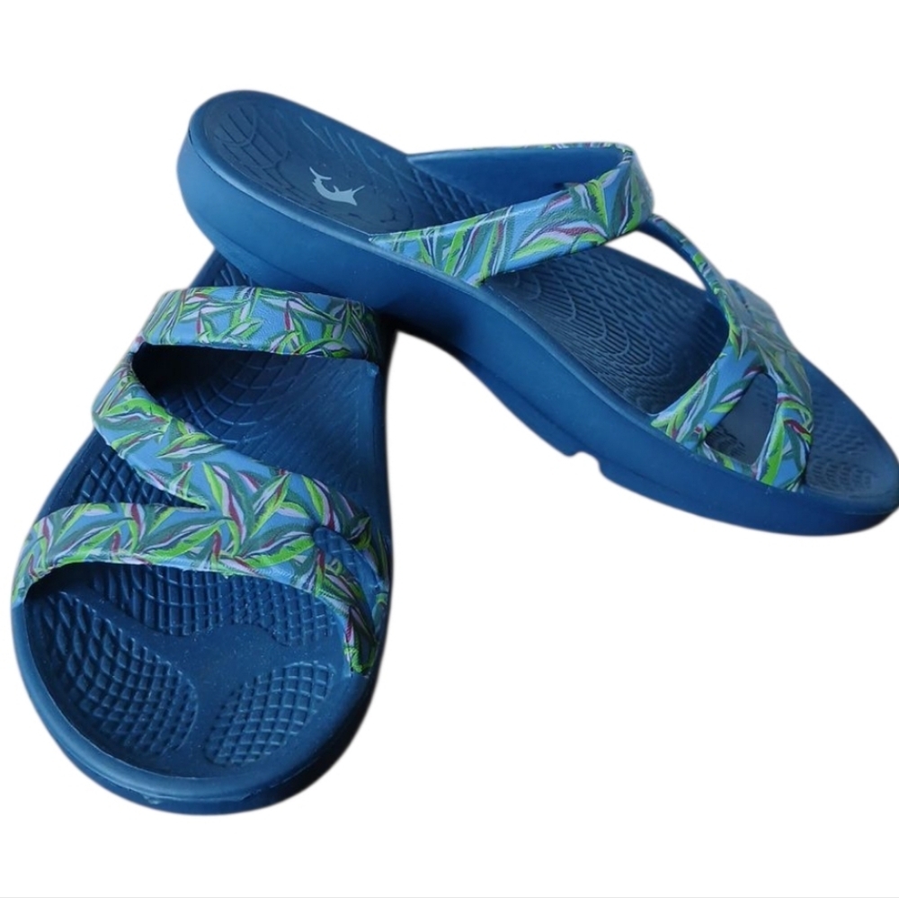 Reel Legends Blue and Green Sandals